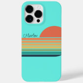 レトロヴィンテージストライプのレインボー Case-Mate iPhoneケース (裏面)