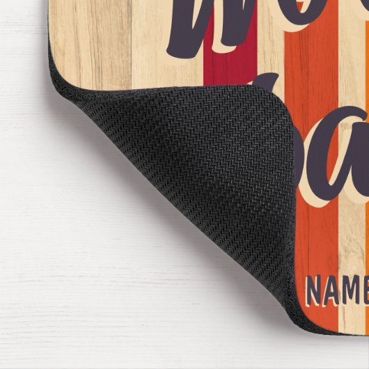 レトロヴィンテージストライプ名前をカスタムするおもしろいやれ！ マウスパッド (コーナー)