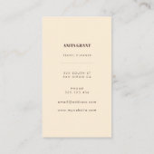 レトロヴィンテージストライプ垂直 名刺 (裏面)