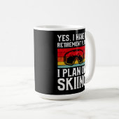 レトロヴィンテージスノースキー退職計画私が計画 コーヒーマグカップ (正面右)