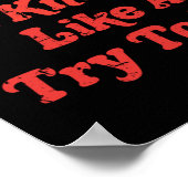 レトロヴィンテージスノー80sスキー女の子のように ポスター (角)