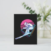 レトロヴィンテージスノー80sスキー シーズンポストカード (スタンド正面)