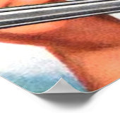 レトロヴィンテージスープ料理レディ ポスター (角)