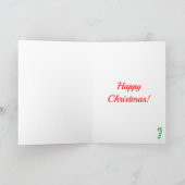 レトロヴィンテージセクシーピンナップガールアートクリスマスカード シーズンカード (内部)