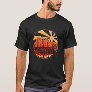 レトロヴィンテージセドナアリゾナハイキングサンセットドーンギ Tシャツ