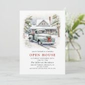 レトロヴィンテージセージファームトラッククリスマスオープンハウス 招待状 (スタンド正面)