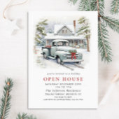 レトロヴィンテージセージファームトラッククリスマスオープンハウス 招待状