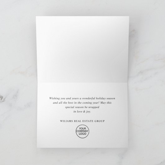 レトロヴィンテージセージファームトラッククリスマス企業の シーズンカード (内部)