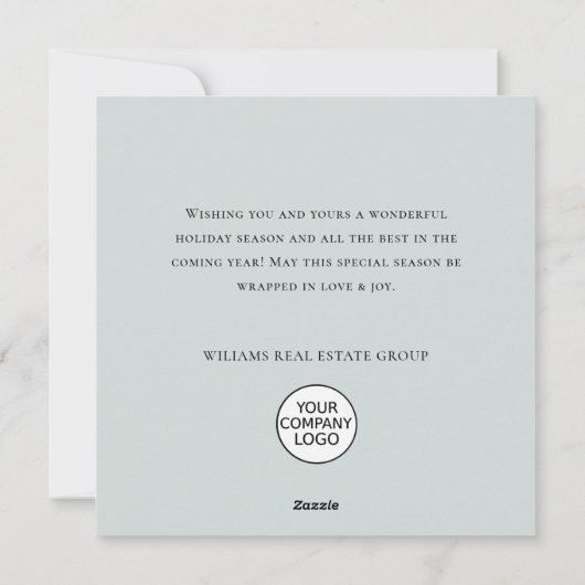 レトロヴィンテージセージファームトラッククリスマス企業の シーズンカード (裏面)