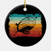 レトロヴィンテージゼッペリン飛行船ゼップリンL セラミックオーナメント (裏面)