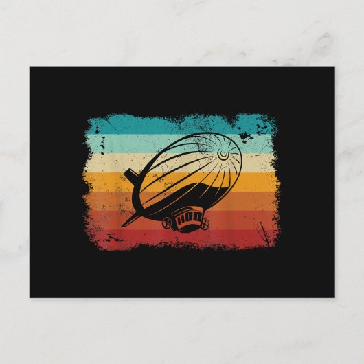 レトロヴィンテージゼッペリン飛行船ゼップリンL ポストカード (正面)