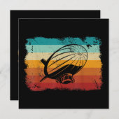 レトロヴィンテージゼッペリン飛行船ゼップリンL 招待状 (正面/裏面)