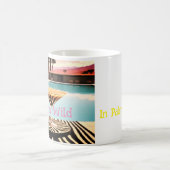 レトロヴィンテージゼブラテーマプールサイドパーム春 コーヒーマグカップ (中央)