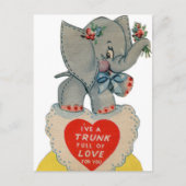 レトロヴィンテージゾウ シーズンポストカード (正面)