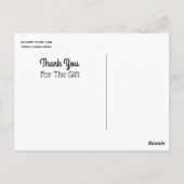 レトロヴィンテージタイプライターグレーウッド白黒 ポストカード (裏面)