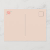 レトロヴィンテージタイプライター&フラワーズ&カスタム紙 ポストカード (裏面)