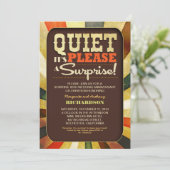 レトロヴィンテージタイポグラフィスタイル記念日招待状 招待状 (スタンド正面)