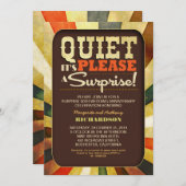 レトロヴィンテージタイポグラフィスタイル記念日招待状 招待状 (正面/裏面)