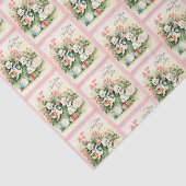 レトロヴィンテージタイルのイースターバニーホリデー 薄葉紙 (詳細)