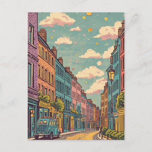 レトロヴィンテージダブリンアイルランド ポストカード (正面)