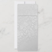 レトロヴィンテージダマスクボーディングパスバースデーパーティー 招待状 (裏面)