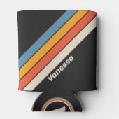 レトロヴィンテージダークストライプレインボー名 缶クーラー (裏面)