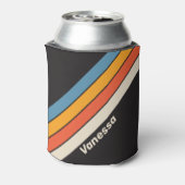 レトロヴィンテージダークストライプレインボー名 缶クーラー (缶裏面)