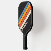 レトロヴィンテージダークレインボー（名前あり） ピックルボールラケット (左)