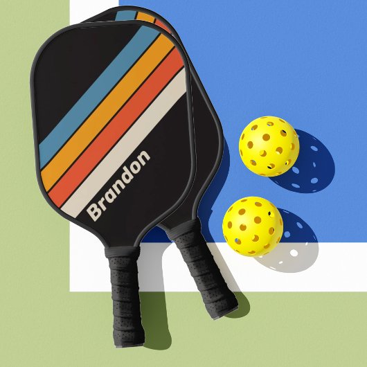レトロヴィンテージダークレインボー（名前あり） ピックルボールラケット