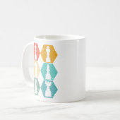 レトロヴィンテージチェスの駒サンセット コーヒーマグカップ (正面左)