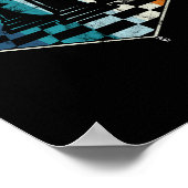 レトロヴィンテージチェスピースチェスマスタークラブ ポスター (角)