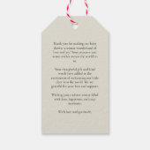 レトロヴィンテージチェック誕生日ブラックサンキュー ギフトタグ (裏面)