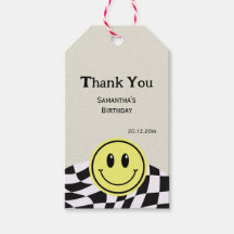 レトロヴィンテージチェック誕生日ブラックサンキュー