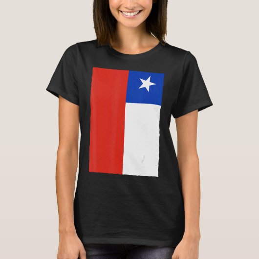 レトロヴィンテージチリ国旗 Tシャツ (正面)