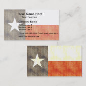 レトロヴィンテージテキサス州フラグ 名刺 (正面/裏面)