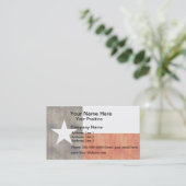 レトロヴィンテージテキサス州フラグ 名刺 (スタンド正面)