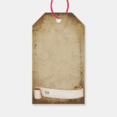 レトロヴィンテージテディベアカスタムクリスマスメリークリスマス ギフトタグ (裏面)