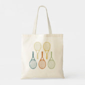 レトロヴィンテージテニスラケットラケットコーチプレーヤー トートバッグ (裏面)