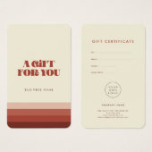 レトロヴィンテージテラコッタギフト券 (正面&裏面)