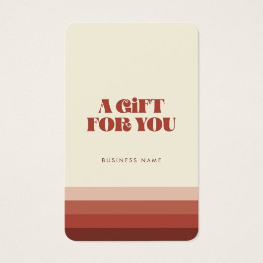 レトロヴィンテージテラコッタギフト券 (正面)