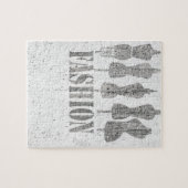 レトロヴィンテージテーラードレス型枠 ジグソーパズル (横)