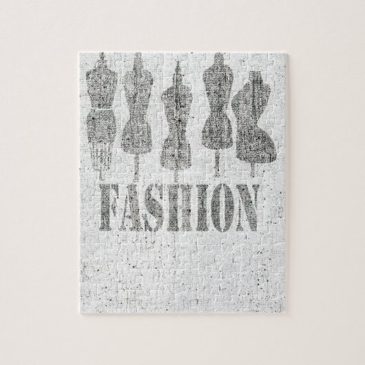 レトロヴィンテージテーラードレス型枠 ジグソーパズル (縦)