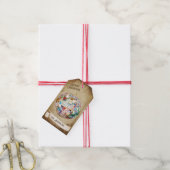 レトロヴィンテージディスコボールメリークリスマス ギフトタグ (より糸付き)