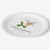 レトロヴィンテージトインデアクリスマスパーティー ペーパープレート (アングル)