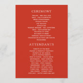 レトロヴィンテージトインデアクリスマス結婚式 プログラム (裏面)