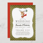 レトロヴィンテージトインデアクリスマス結婚式 プログラム (正面/裏面)