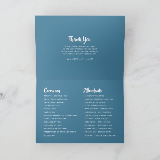 レトロヴィンテージトナカイクリス結婚マスズ プログラム (内部)