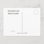 レトロヴィンテージトナカイベビー期待 案内ポストカード (裏面)