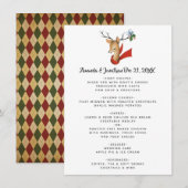 レトロヴィンテージトナカイ結婚クリスマスメニュー メニュー (正面/裏面)