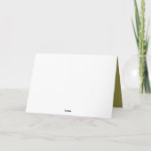 レトロヴィンテージトナカイ結婚クリスマス サンキューカード (裏面)